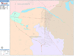 Santa Maria Wall Map