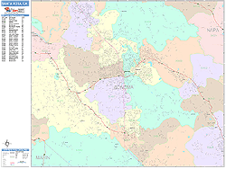 Santa Rosa Wall Map