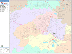 Thousand Oaks Wall Map