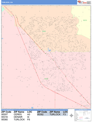 Turlock Wall Map