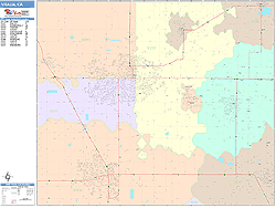 Visalia Wall Map