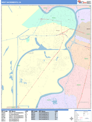 West Sacramento Wall Map