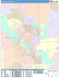 Colorado Springs Wall Map