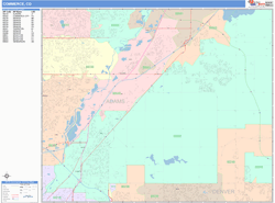 Commerce City Wall Map