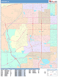 Lakewood Wall Map