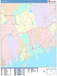 Stamford Wall Map