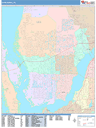 Cape Coral Wall Map