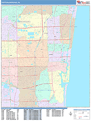 Fort Lauderdale Wall Map