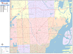 North Miami Wall Map