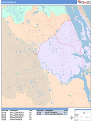 Port Orange Wall Map