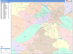 Augusta Wall Map