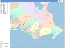 Honolulu Wall Map