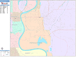 Council Bluffs Wall Map