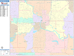 Des Moines Wall Map