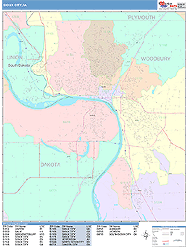 Sioux City Wall Map