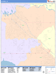 Caldwell Wall Map