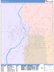 Idaho Falls Wall Map