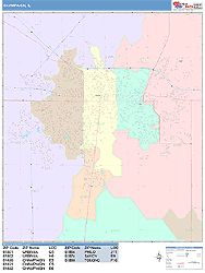 Champaign Wall Map