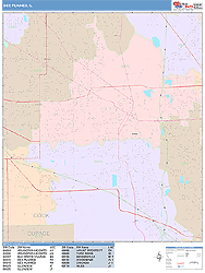 Des Plaines Wall Map