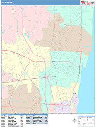 Waukegan Wall Map