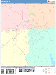 Bloomington Wall Map