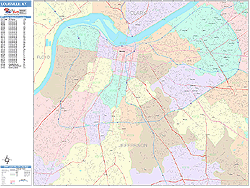 Louisville Wall Map