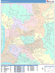 Baton Rouge Wall Map