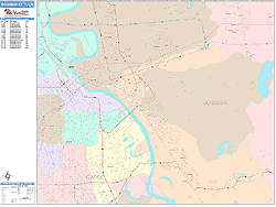 Bossier City Wall Map