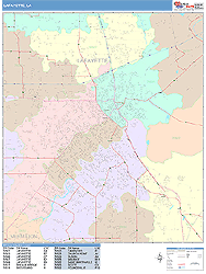 Lafayette Wall Map