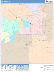 Lake Charles Wall Map