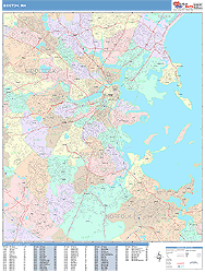Boston Wall Map