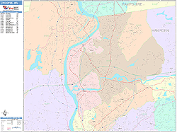 Chicopee Wall Map