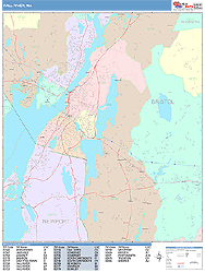 Fall River Wall Map