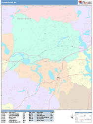 Framingham Wall Map
