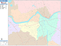 Lowell Wall Map