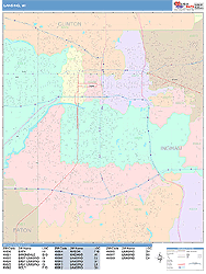 Lansing Wall Map