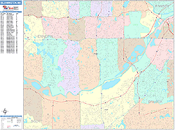 Bloomington Wall Map