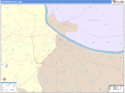 Jefferson City Wall Map