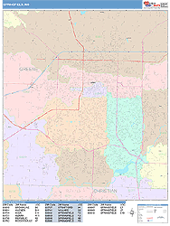 Springfield Wall Map