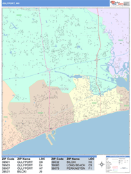 Gulfport Wall Map