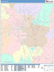 Asheville Wall Map