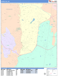 Chapel Hill Wall Map