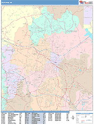 Durham Wall Map