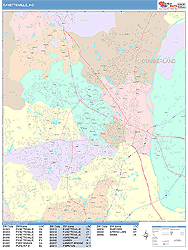 Fayetteville Wall Map