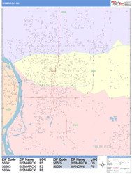 Bismarck Wall Map