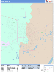 Grand Island Wall Map