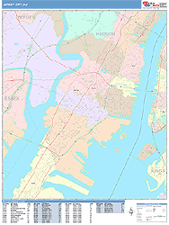 Jersey City Wall Map