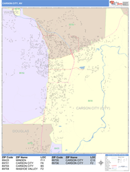 Carson City Wall Map