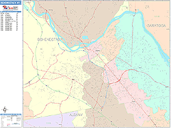 Schenectady Wall Map