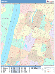 Yonkers Wall Map